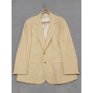 Vintage Lois‎ Duncan Blazer Mens 38S Beige Vogue American Designer Sport Coat